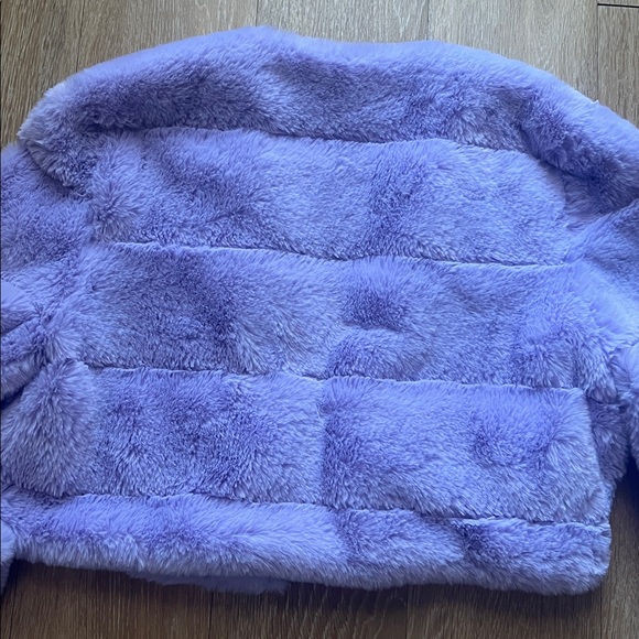 SHEIN Purple Faux Fur Jacket - Picture 2 of 3